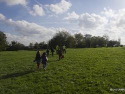 Sur le parc avec la classe de l'école du Centre